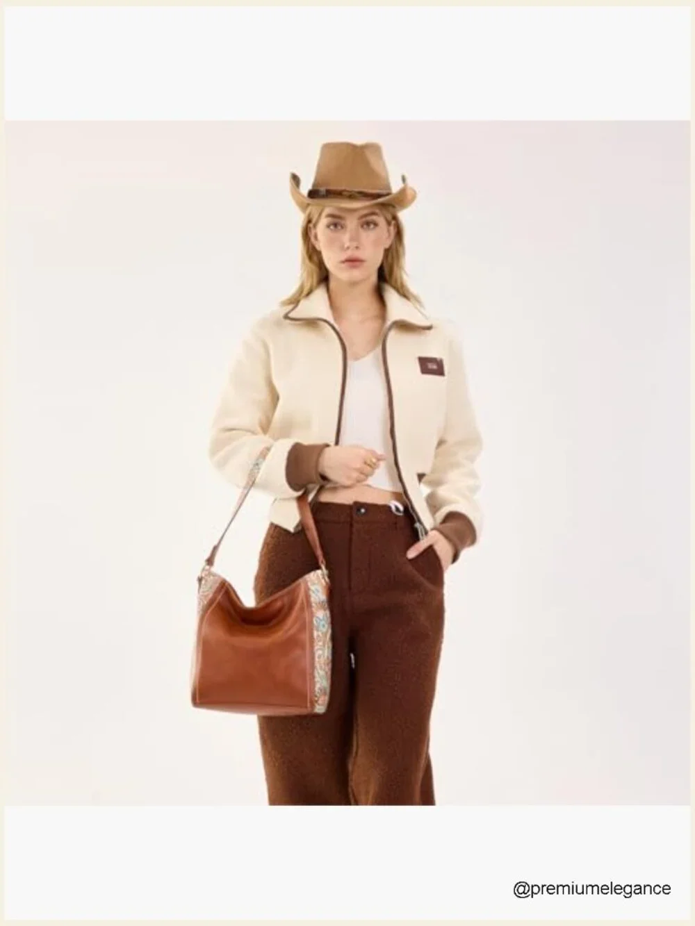 Trendy Vegan Leather Hobo Bag Soft Shoulder Purse Women